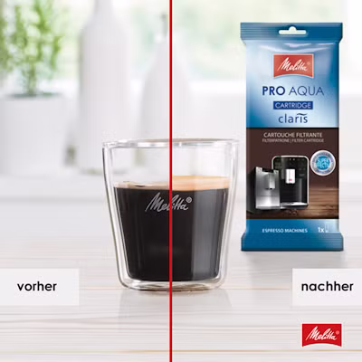 Melitta® Kaffeevollautomat Melitta Purista Schwarz-Silber 6769697 70 – Man enjoying coffee while machine brews in background, cozy lifestyle setting